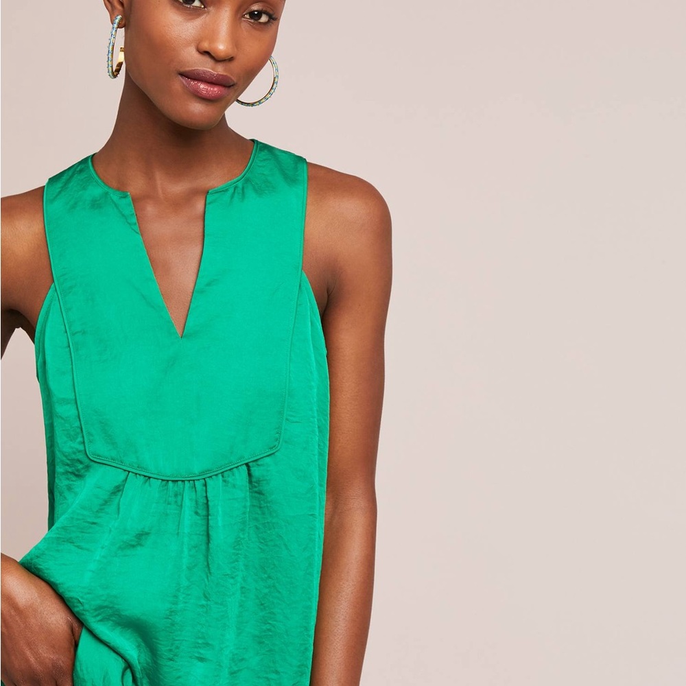 Maeve  by Anthropologie Green Sleeveless Top